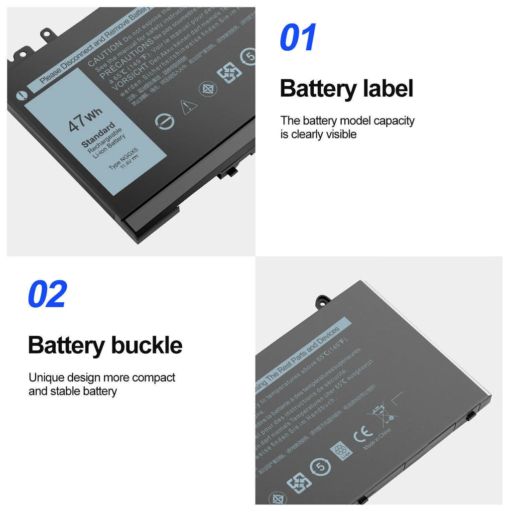 38Wh RYXXH Battery For DELL Latitude 3150 3160 E5250 E5450 E5550 9P4D2 R5MD0