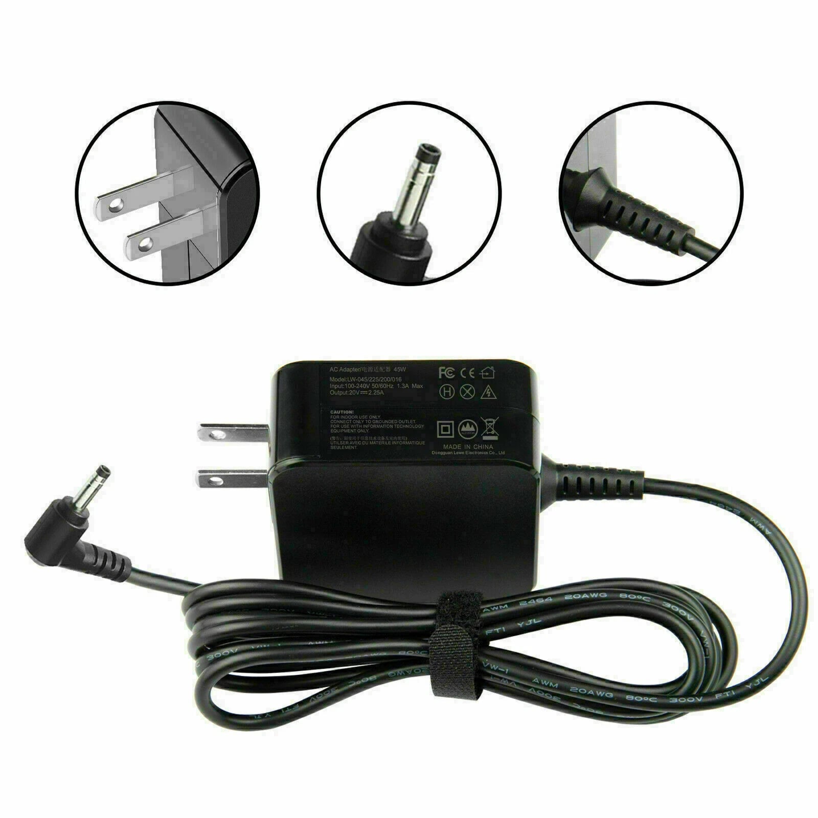 45W Power AC Adapter Charger for Lenovo IdeaPad Slim 3 14" 14IML05 81WA