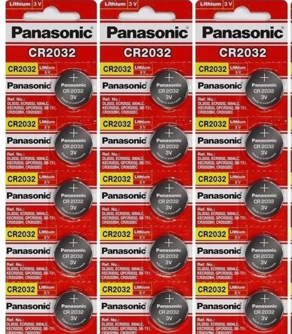 14 x SUPER FRESH Panasonic ECR2032 CR2032 Lithium Battery 3V Coin Cell Exp. 2028