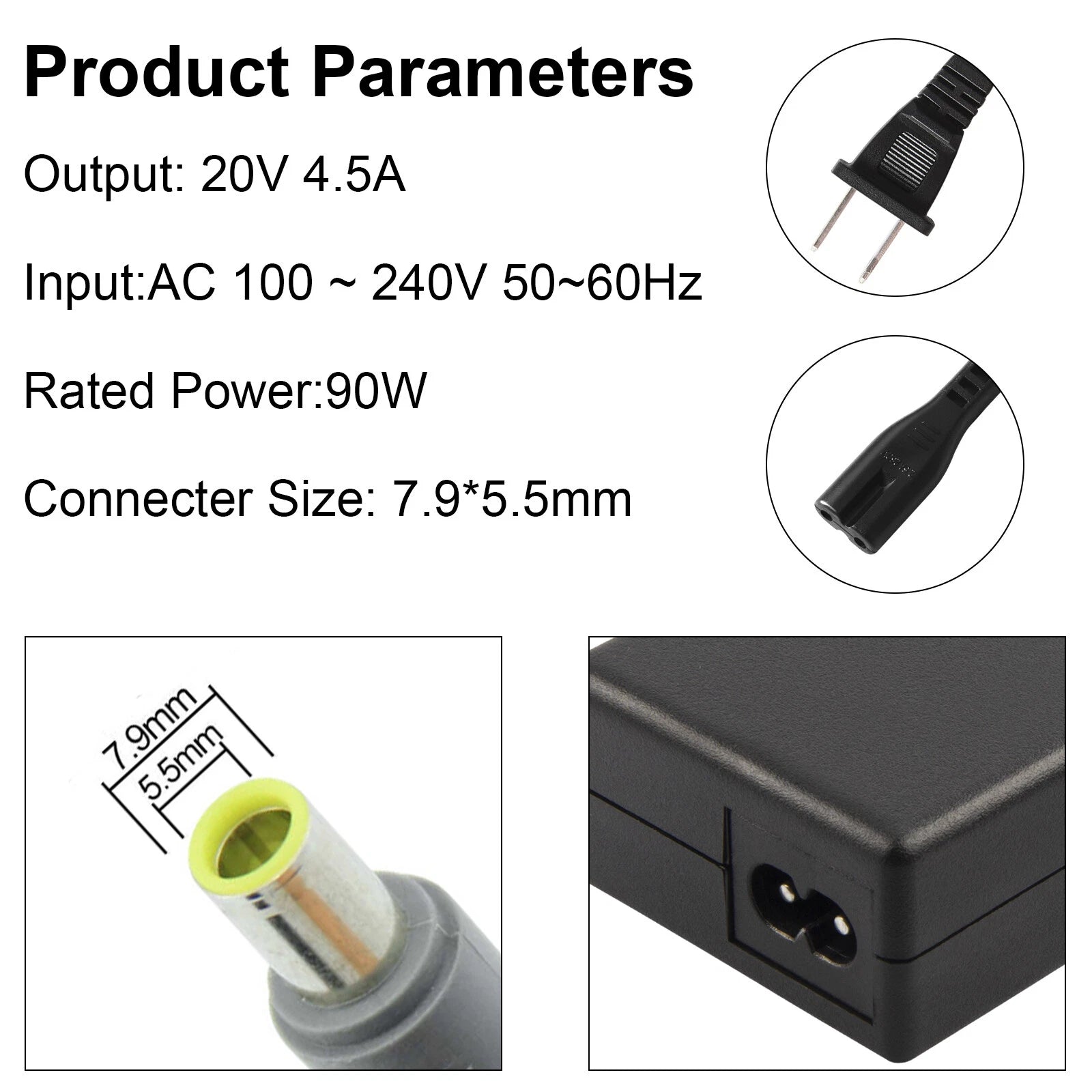 90W Charger for Lenovo Thinkpad X200 X201 X220 X230 X230t X301 AC Power Adapter
