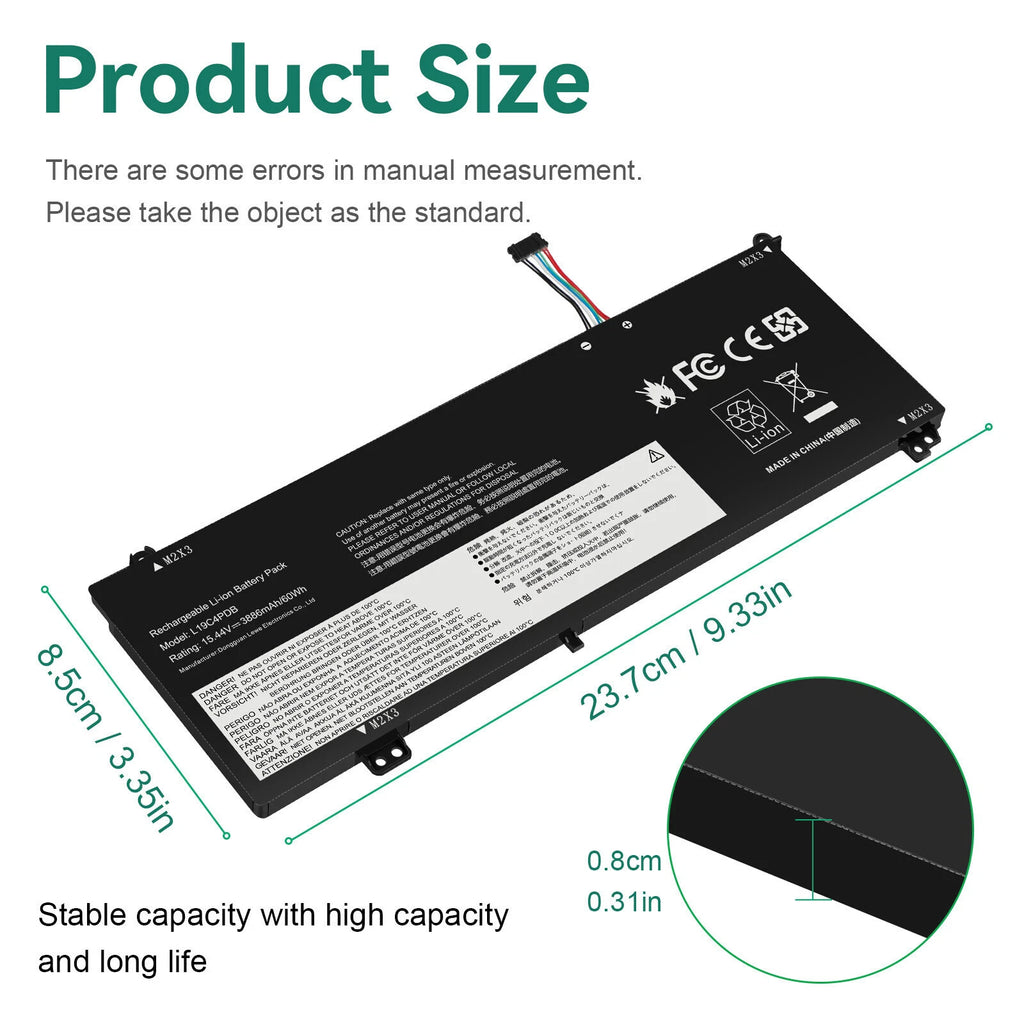 L19C4PDB L19M4PDB Battery for Lenovo ThinkBook 14s Yoga 5B10Z21209 L20M4PDB
