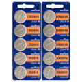 Murata Lithium Size CR2016 3v Batteries 10 Pack - Replaces Sony