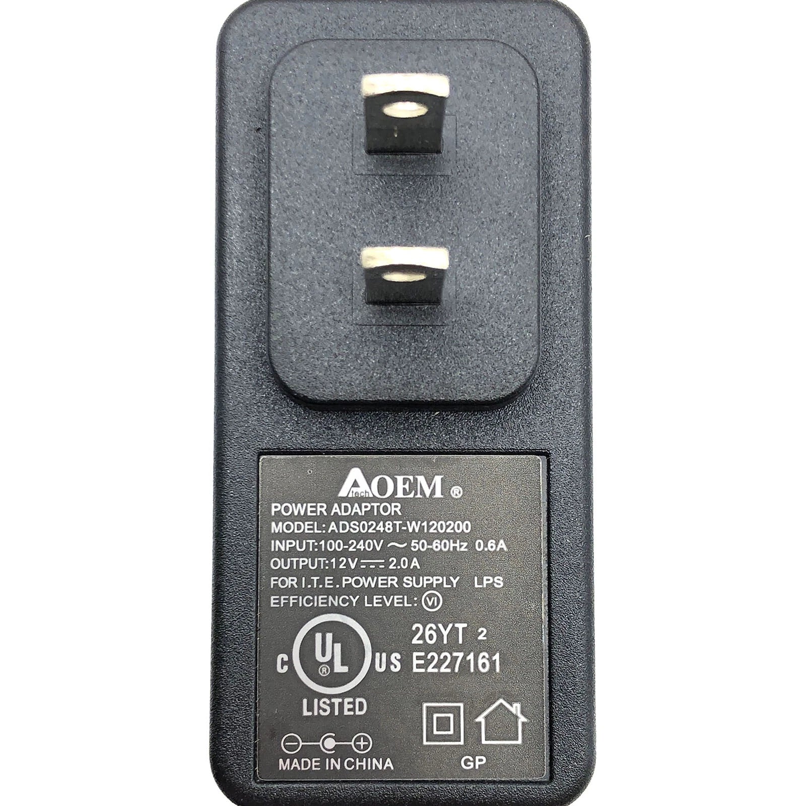NEW Original Atech OEM ADS0248T-W120200 Power Supply Adapter 12V 2A Plug-In