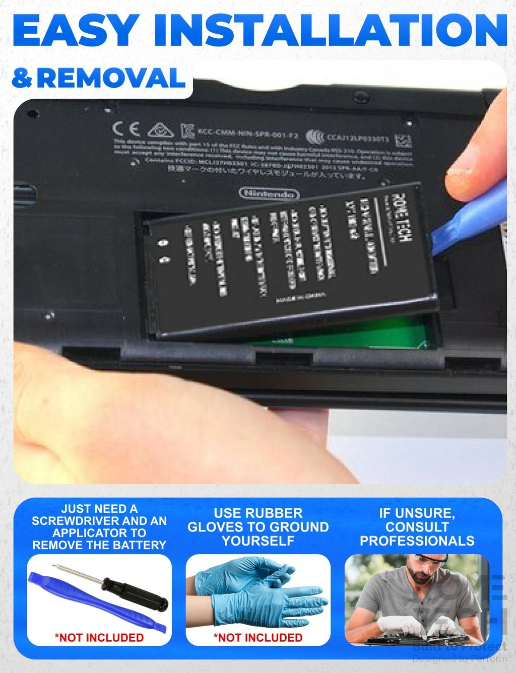 Battery For Nintendo 3DS XL 3DSXL 3DSLL Game Console SPR-003 - 3.7V 1800mAh