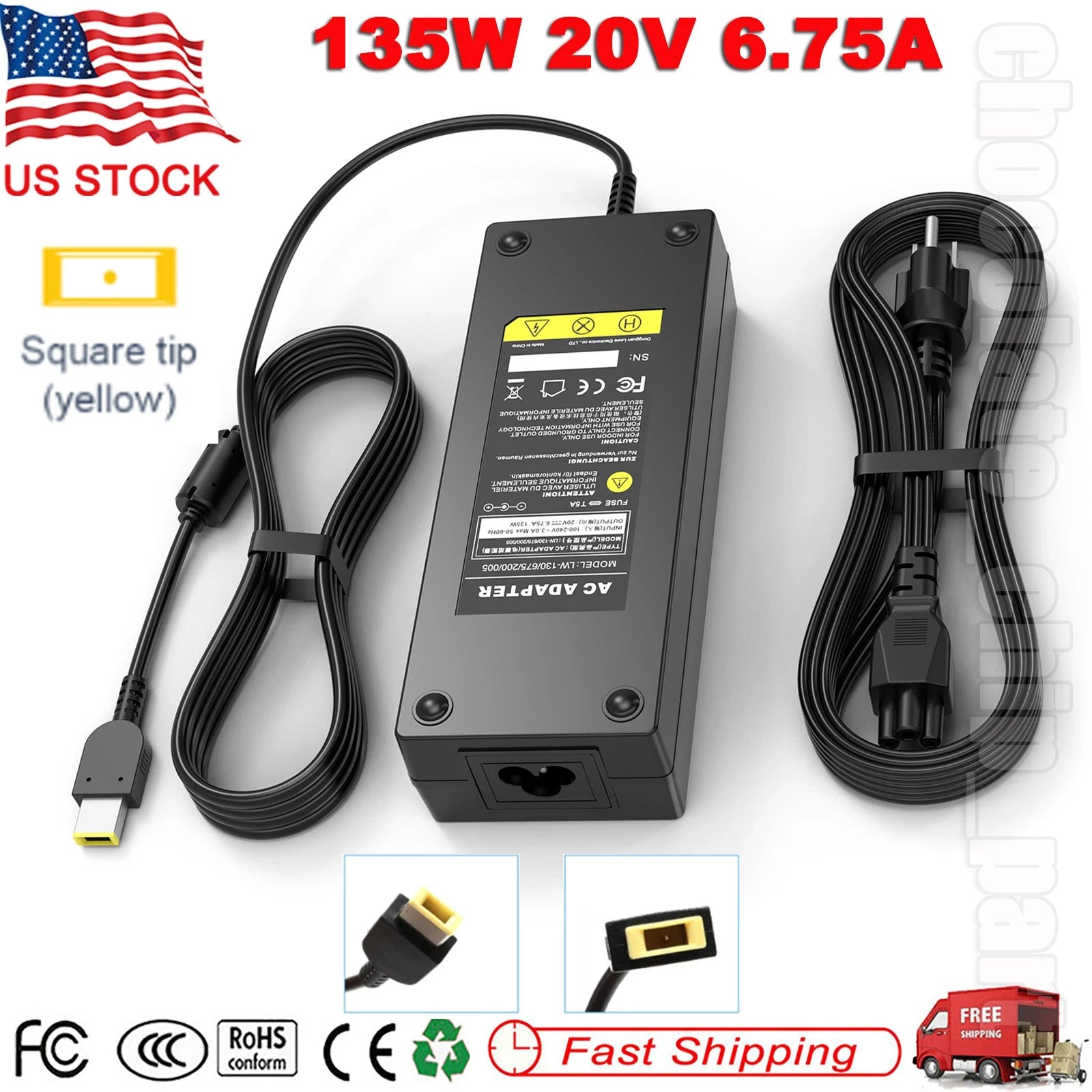 135W Charger For LENOVO Thinkpad T15p 20TN ADL135NLC2A 45N0367 45N0556 Adapter