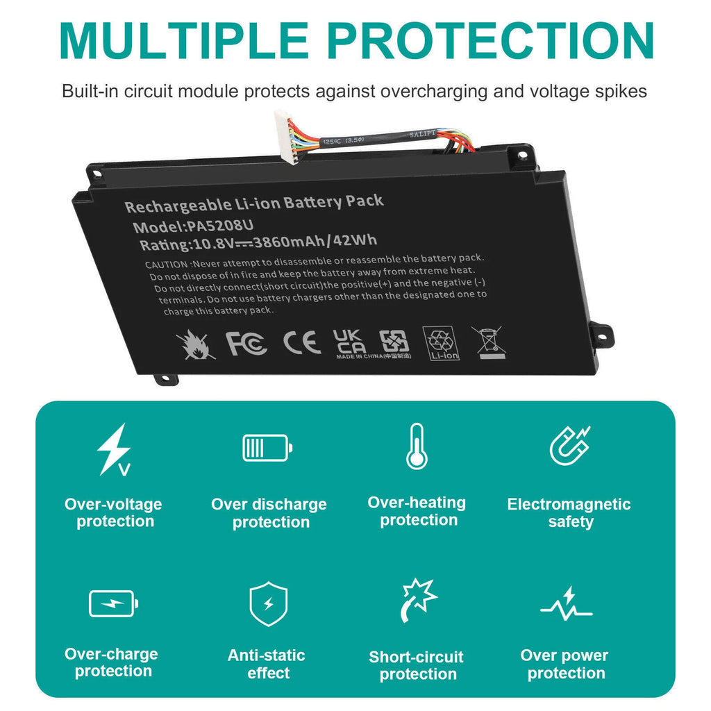 PA5208U-1BRS Battery for Toshiba Satellite Radius 14 E45w 15 P50 P55w L55W-C5259