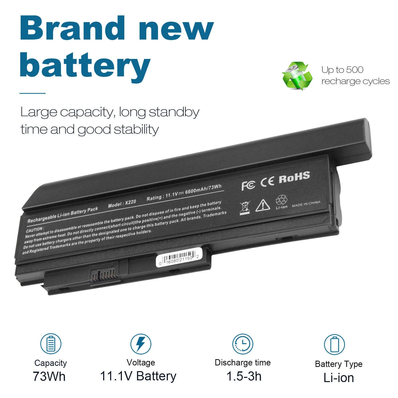 9 Cell Laptop Battery For Lenovo ThinkPad X220 X220i X220s 0A36282 0A36283 73Wh