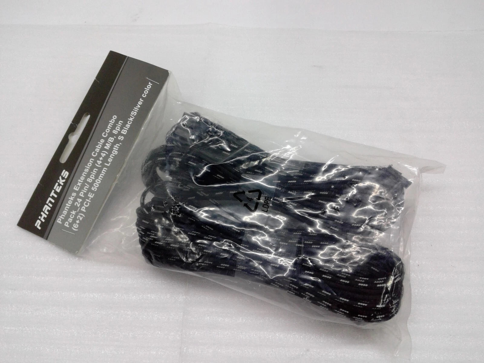 NEW 886523500698 Phanteks Extension Cable Combo PH-CB-CMBO_SBL black/sliver