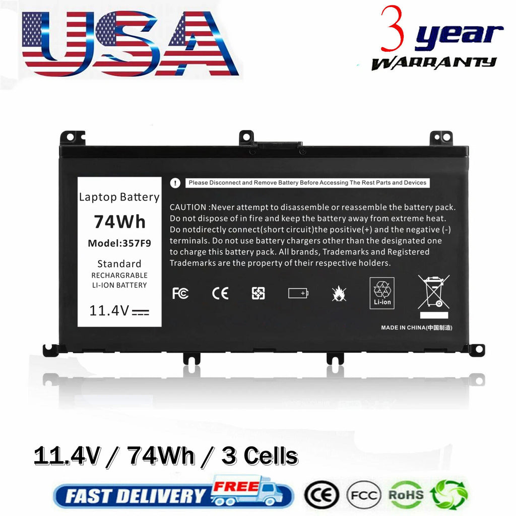 357F9 battery For Dell Inspiron 15 7000 7559 7566 7567 7759 7557 P57F P65F 0GFJ6