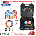 HVAC A/C Kit Manifold Gauge Set A/C Refrigeration Charging Service 3-Way Kit