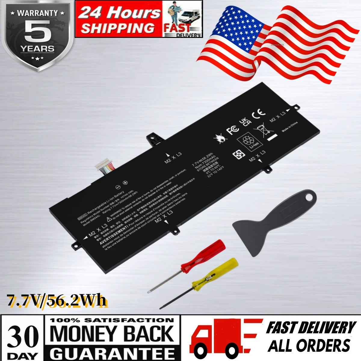BM04XL Battery For HP EliteBook x360 1030 G3 G4 Series HSTNN-DB8L L02031-2C1