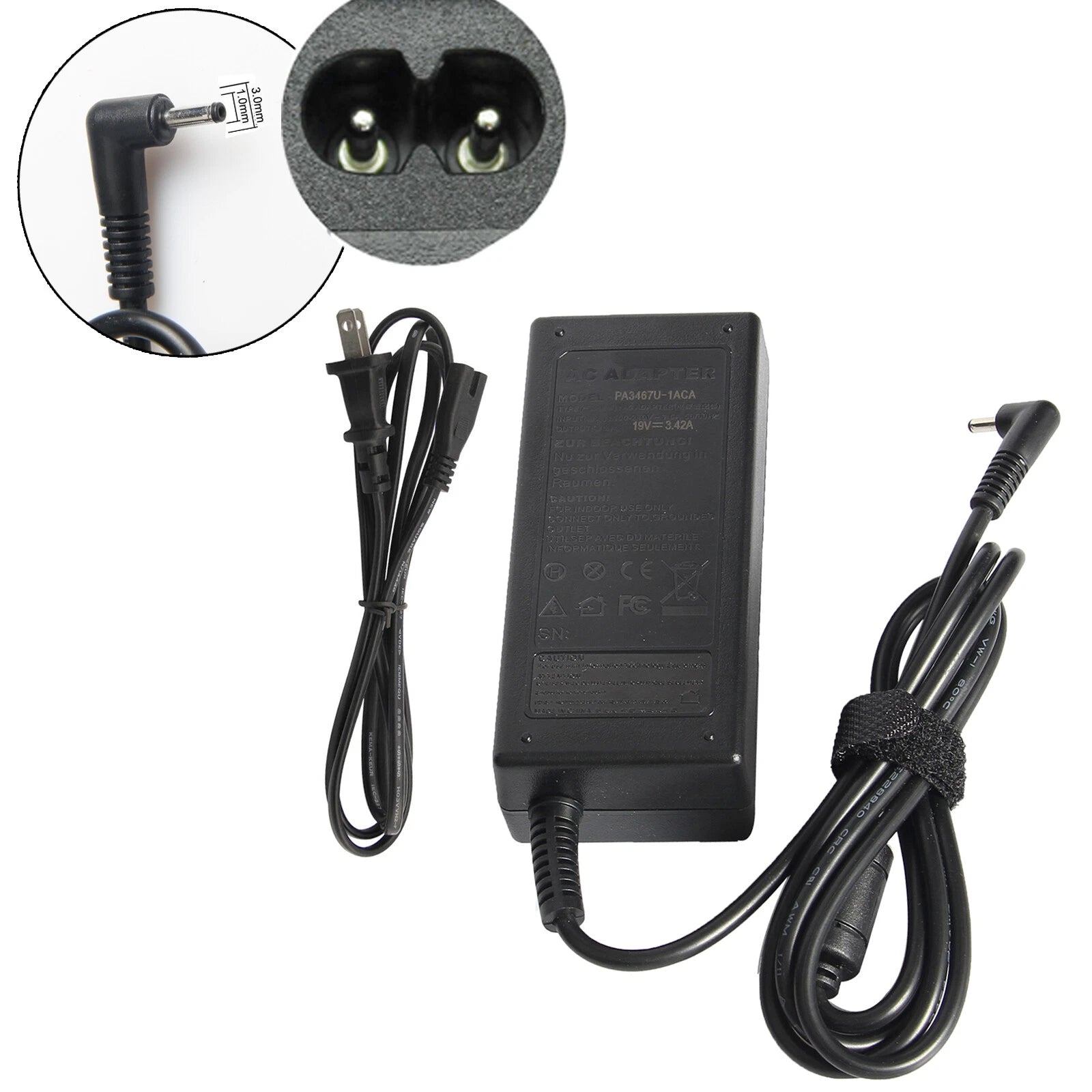 For Acer Chromebook C720 ,Iconia S5 S7 W700,Aspire Adapter Charger Power Cord B