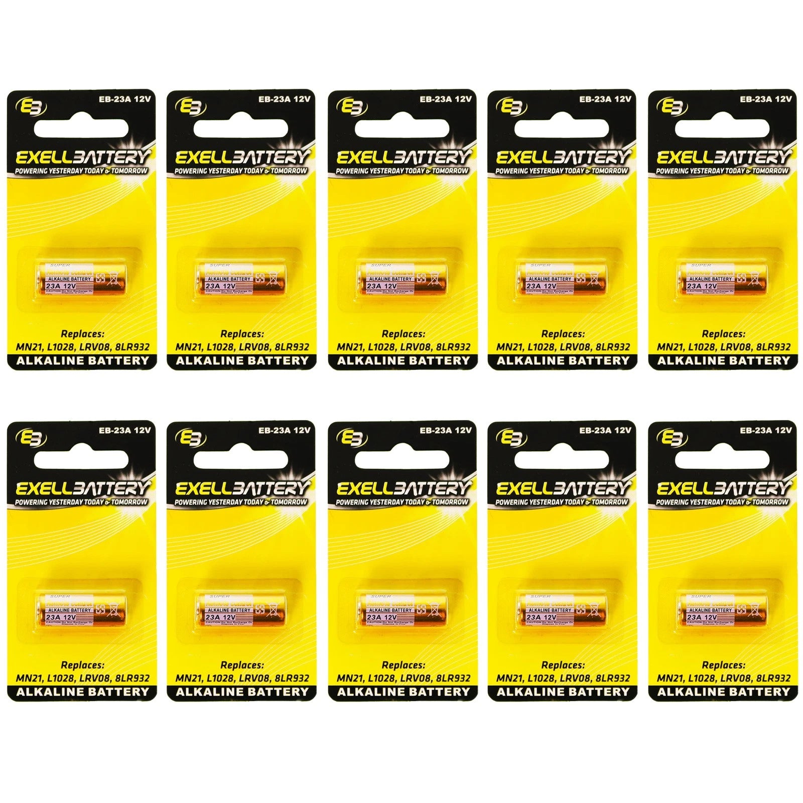10x Alkaline 12V Battery Compatible With MN21 L1028 8LR932 Garage Door Openers