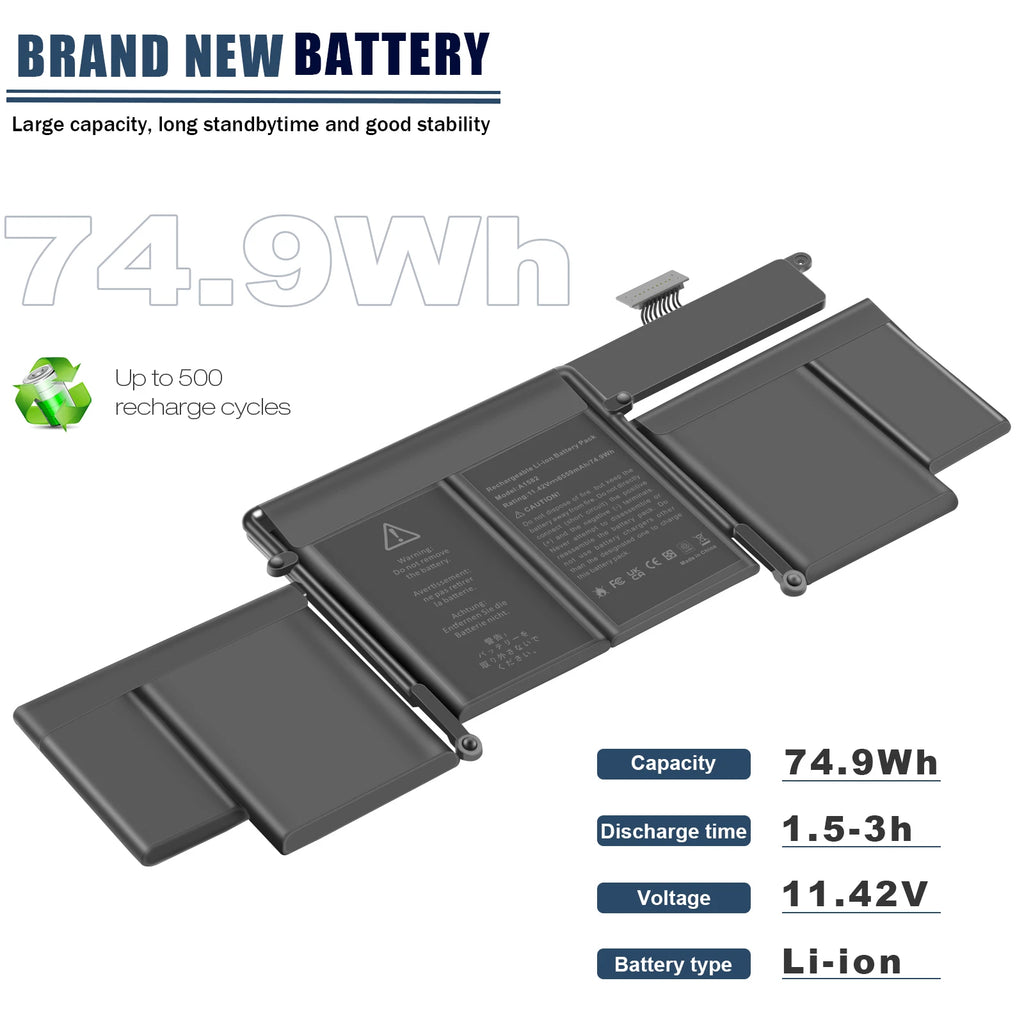A1582 Battery for MacBook Pro 13 inch Retina Early 2015 Mid 2014 Late 2013 A1502