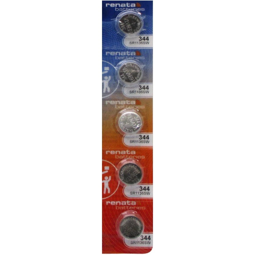 5 Renata 344 - SR1136SW Silver-Oxide Battery 1.55V