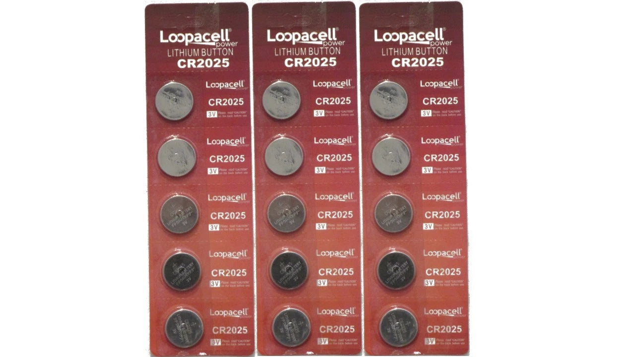 15 X CR2025 2025 DL2025 BR2025 High Quality Loopacell 3V Lithium battery remote