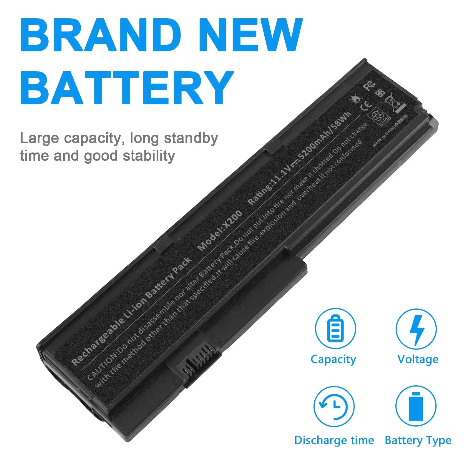 Battery For IBM Lenovo ThinkPad X200 X200s X201 X201i Series 42T4650 42T4534