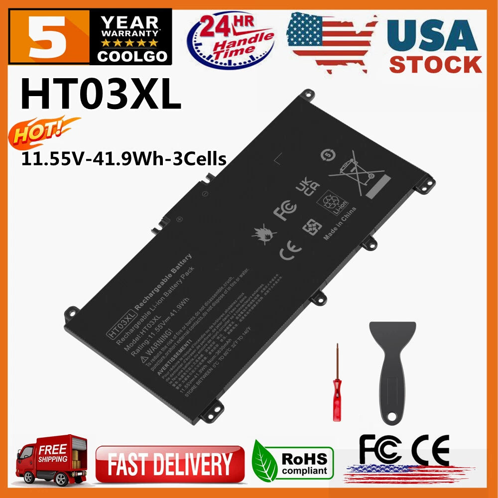 HT03XL Battery for HP Pavilion L11421-2C2 L11119-855 15-CS 15-DA 17-CA /Charger