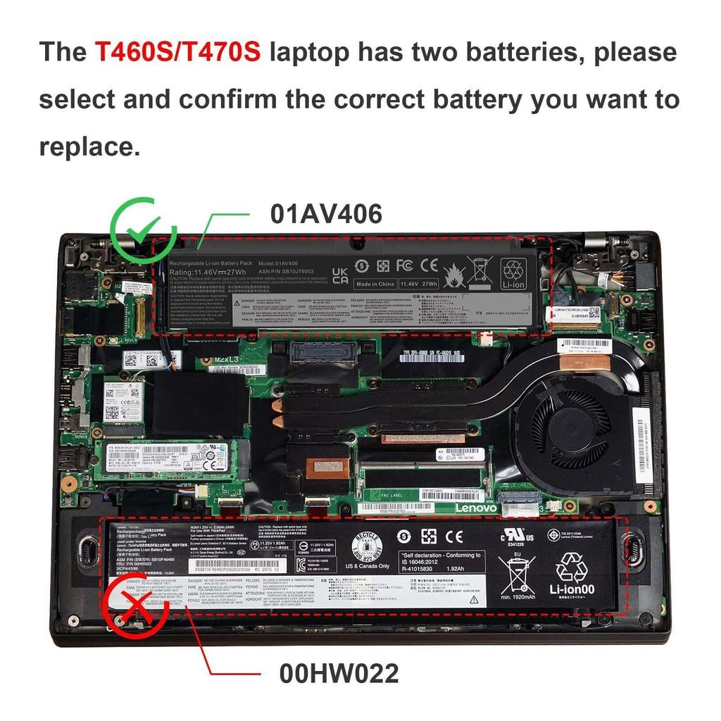 01AV406 Battery For Lenovo T460S T470S 01AV405 01AV407 00HW025 00HW024 00HW038