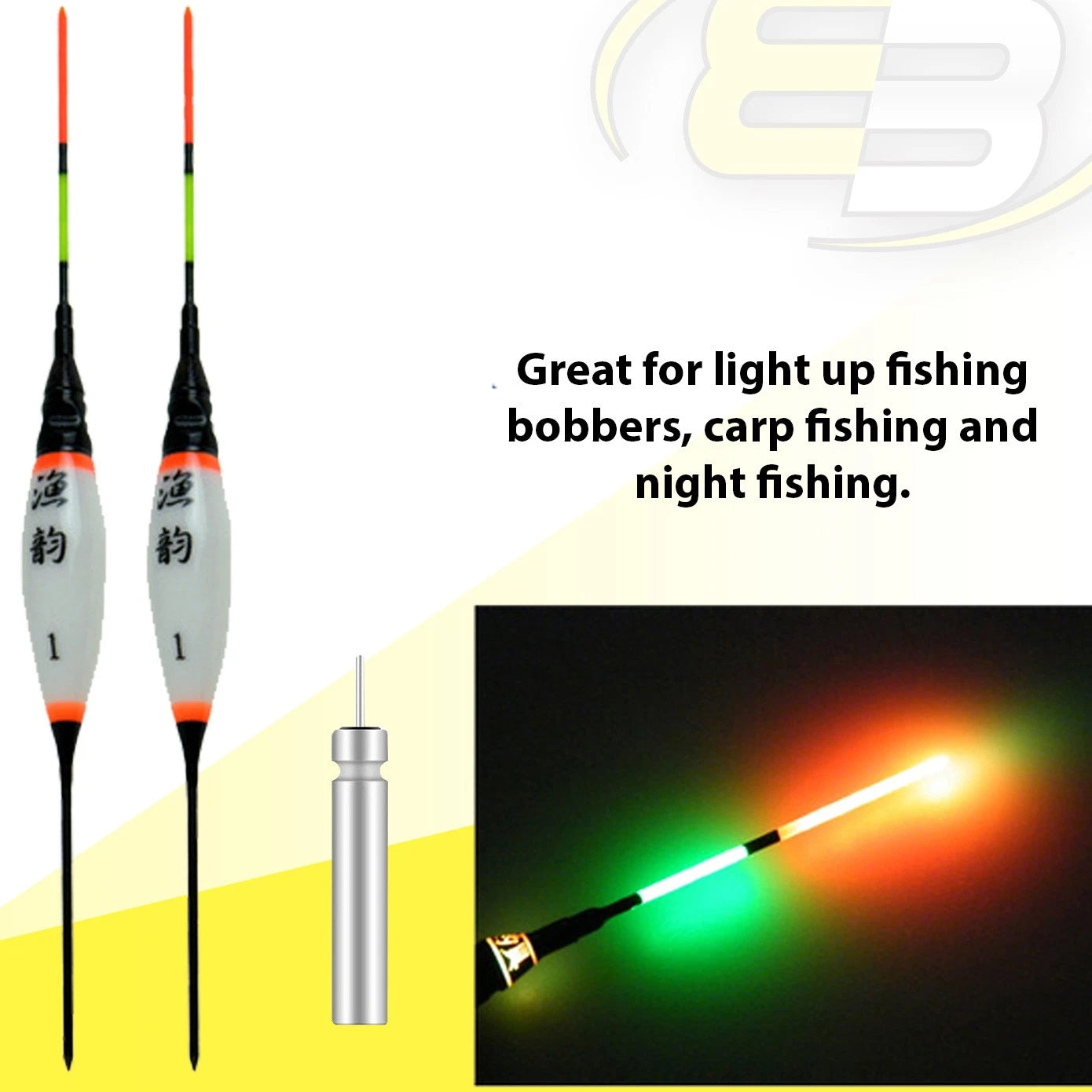 20x Exell Battery 3V 50mAh CR435 Fishing Lure Shape Lithium Battery
