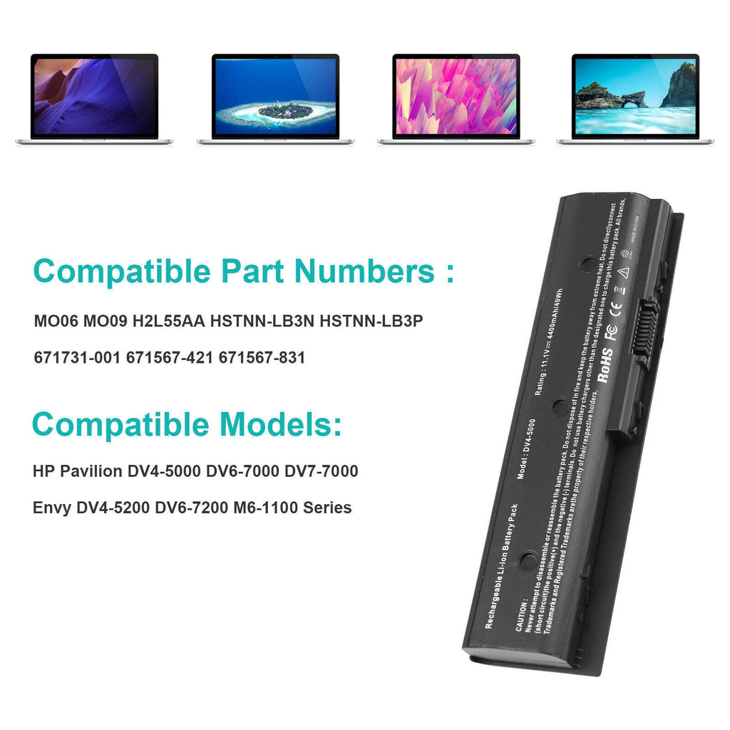 MO06 MO09 Battery for HP Envy DV4-5000 DV7-7000 HSTNN-LB3N 671731-001 PC 4400mAh