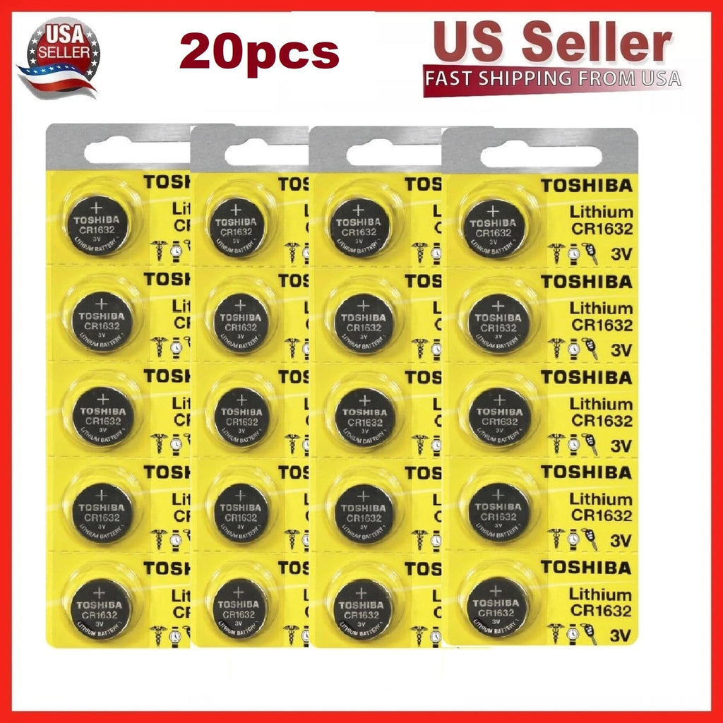 20 x New Original Toshiba CR1632 3V Lithium Coin Cell Battery (20 Batteries)