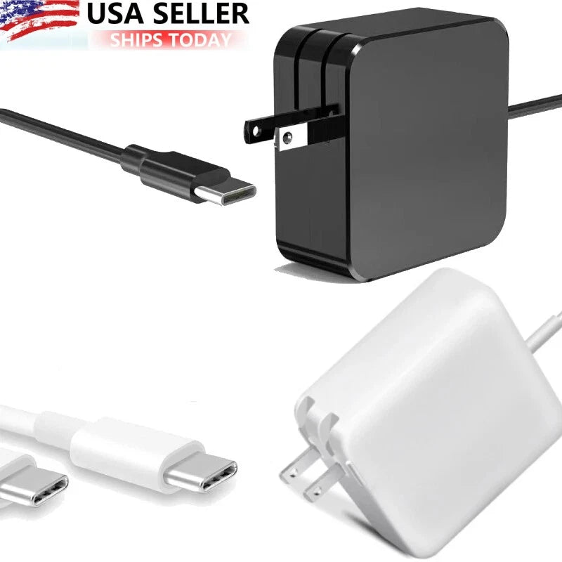 Laptop Charger 96W/87W USB-C AC Adapter Type-C for MacBook Pro 61W 45W(Black,WH)