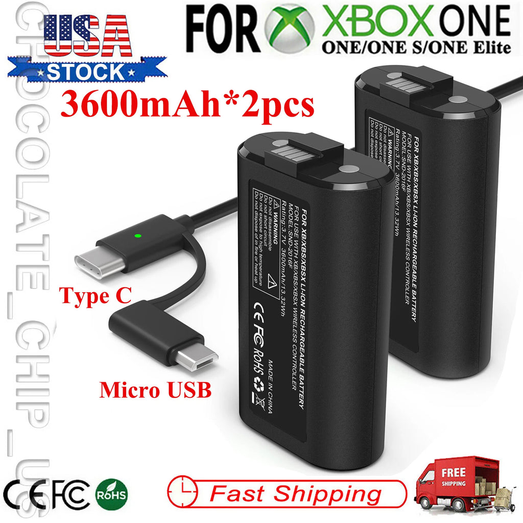 Rechargeable Battery Pack For XBox One X/S Series X/S Controller & Charger Cable