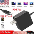 USB C Type C 87W AC Power Adapter Charger for MacBook Pro 13" 15" 2016-2020 iPad