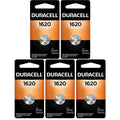 5 1620 Duracell Coin Cell Batteries - Lithium 3V - ( CR1620, ECR1620, DL1620 )
