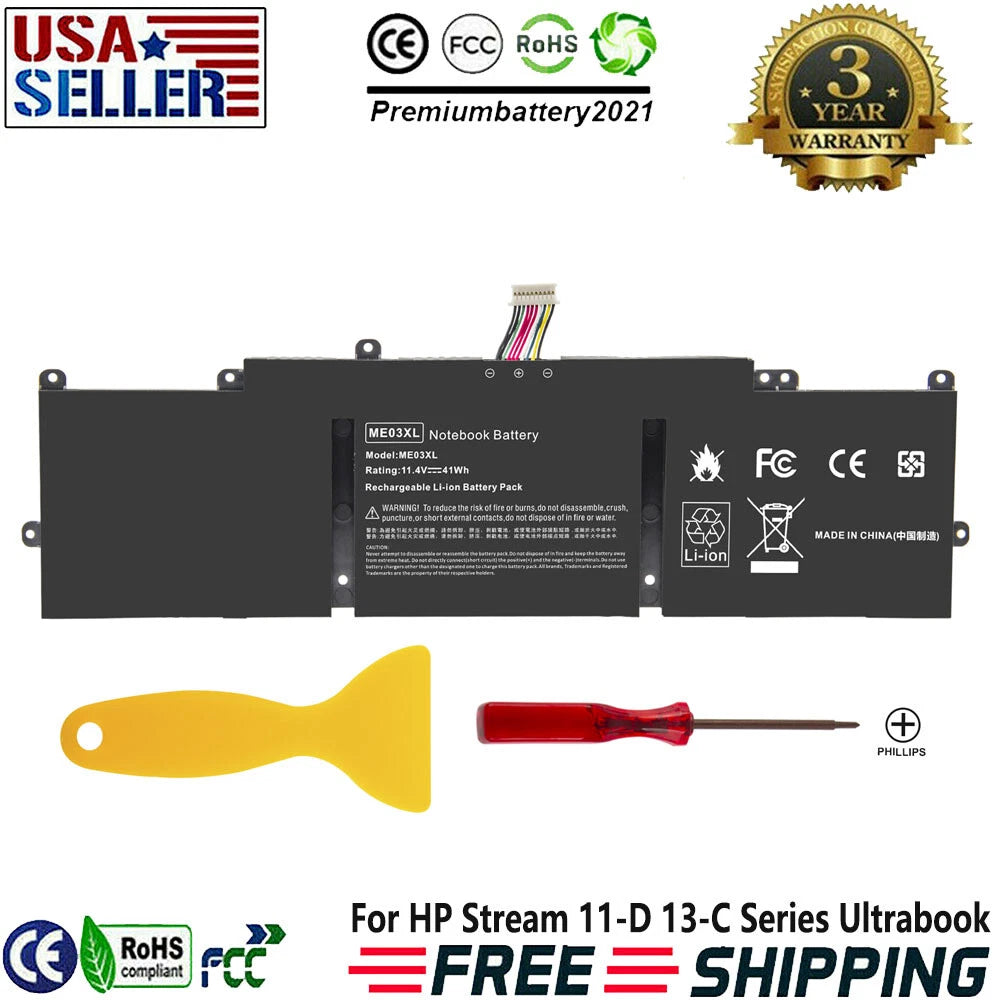 New ME03XL Battery For HP Stream 11 13-C010NR Notebook 787521-005 787089-541