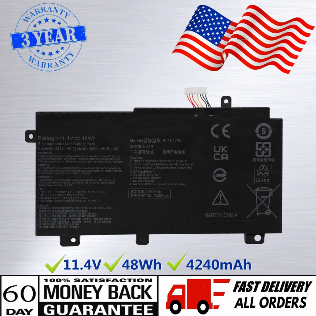 B31N1726 Battery for ASUS TUF Gaming FX505DT FX505DV FX505DU FX505DY FX505GT