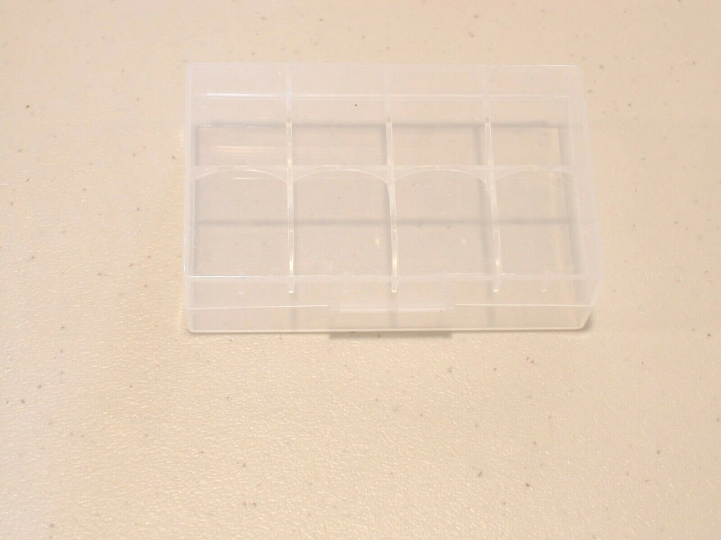 1 pc 20700 21700 PLASTIC STORAGE PROTECTIVE CASE HOLDER BOX BATTERY CLEAR 2-bay