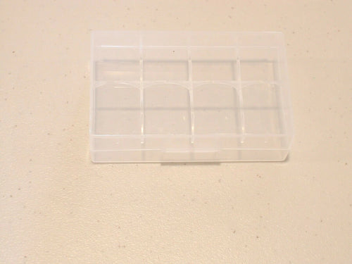 1 pc 20700 21700 PLASTIC STORAGE PROTECTIVE CASE HOLDER BOX BATTERY CLEAR 2-bay
