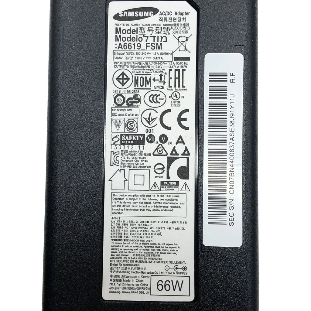 NEW Genuine Samsung 66W AC Power Adapter A6619_FSM Supply BN44-00837A 19V 3.4A