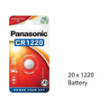 20 Pack Panasonic CR1220 1220 Lithium 3V Coin Cell Battery