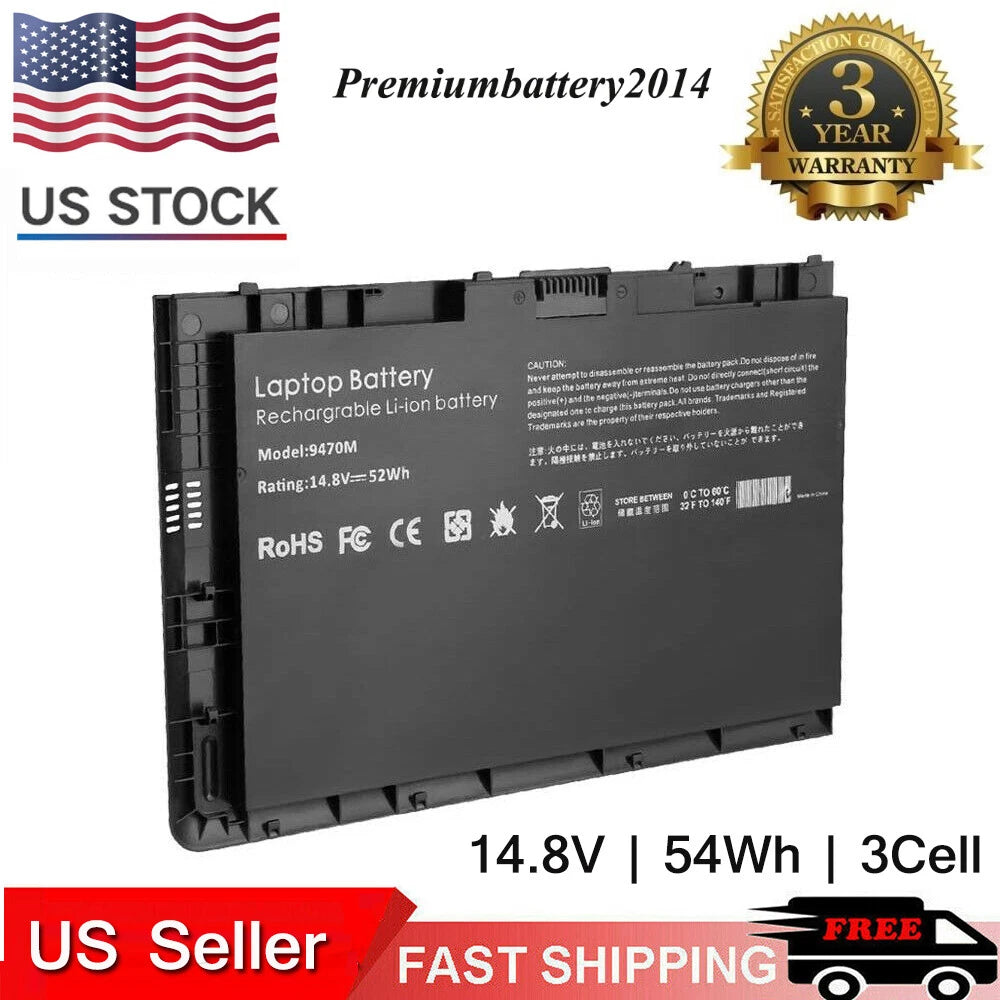 BA06XL for HP EliteBook Folio 9470m Laptop Battery 52Wh 687945-001 BT04XL BT04