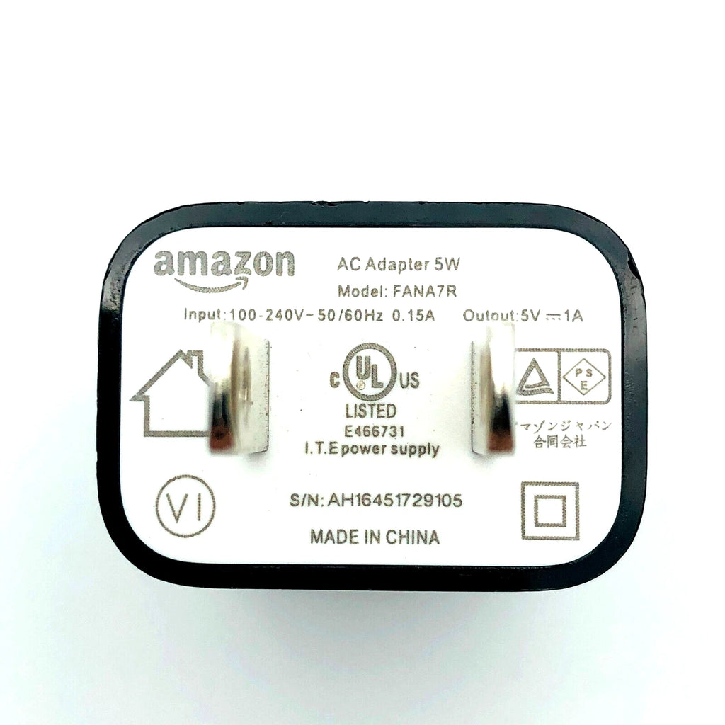 NEW Original 5W Amazon FANA7R AC Wall Adapter 5V 1A w/ USB A to Micro USB Cord