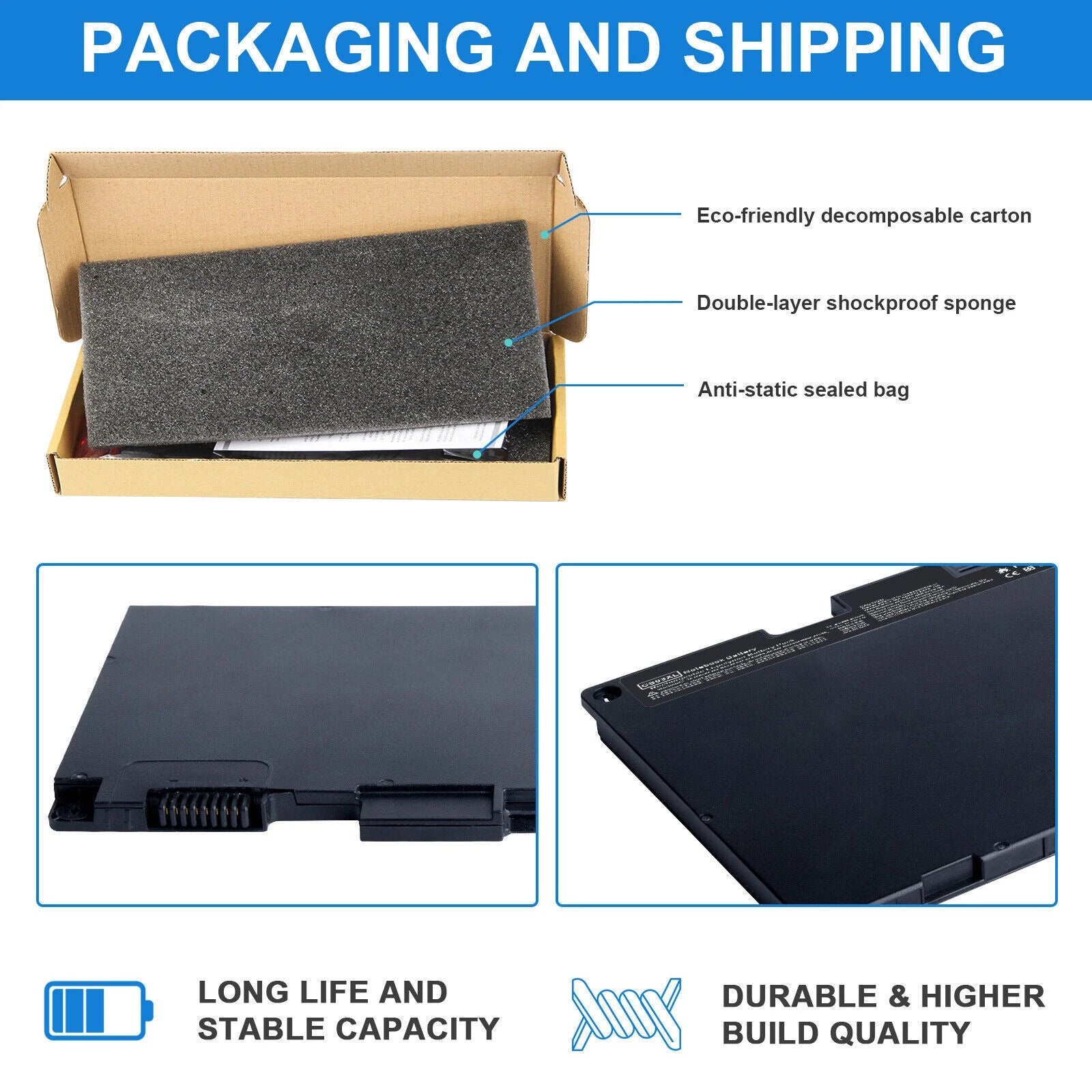 FOR HP Battery CS03XL FOR Elitebook 745 755 840 G3 G4 854108-850 800513-001