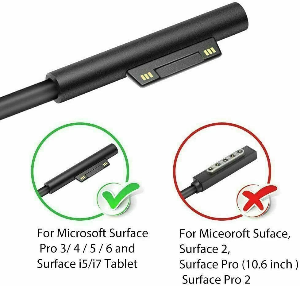 For Microsoft Surface Pro 3 Pro 4 Laptop 1625 36W 12V 2.58A AC Adapter Charger