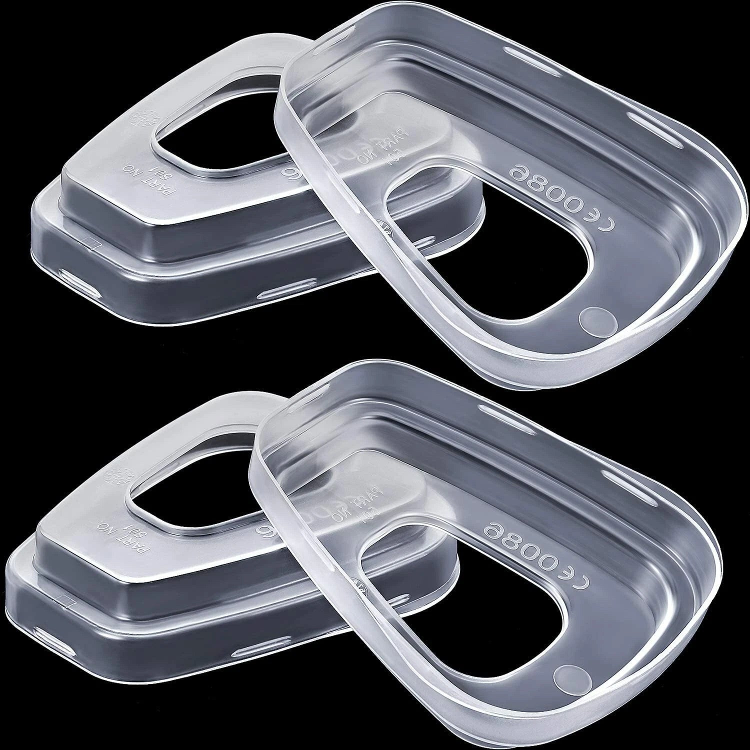 4 Pcs 501 Filter Retainer Cover for 6200 6800 7502 Respirator Facepiece Gas Mask
