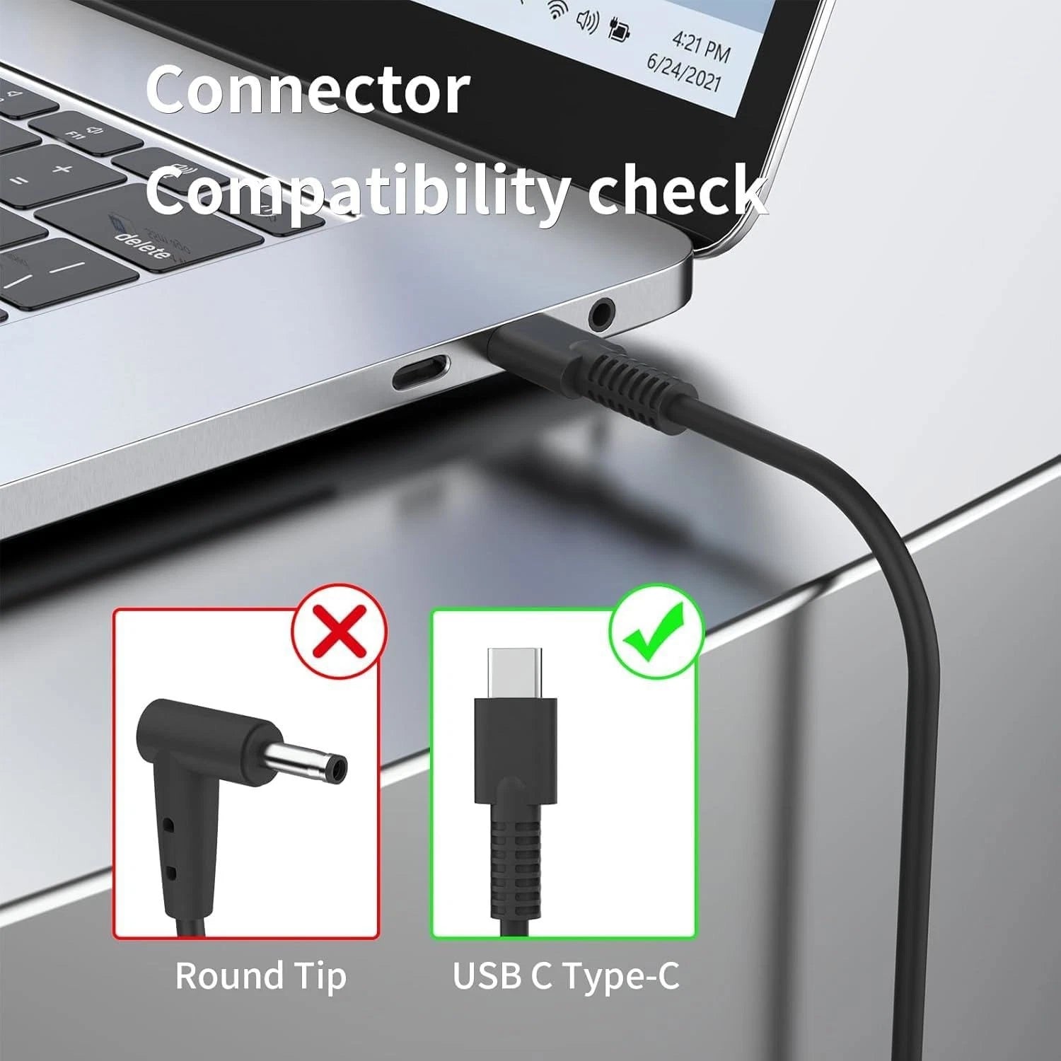 65W USB-C Laptop Charger for Asus Rog Ally C302C ADP-45EW B Type C Power Adapter
