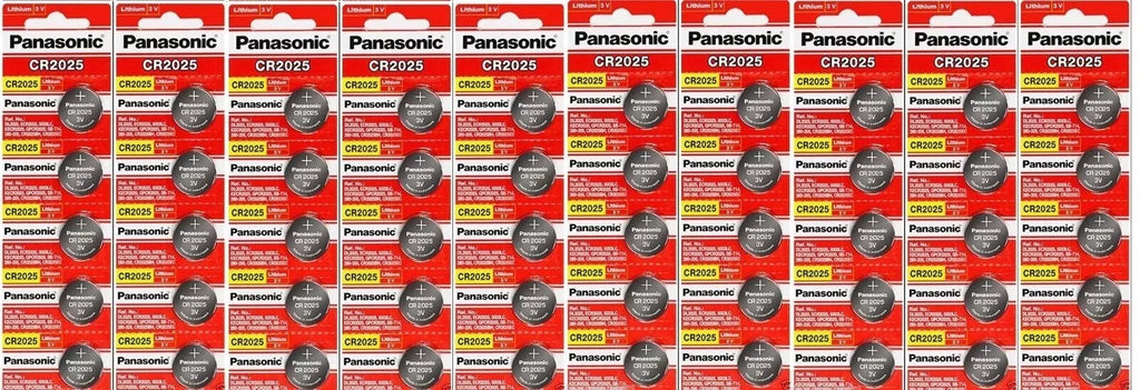 100 x Fresh PANASONIC CR 2025 CR2025 CR2025 LITHIUM COIN CELL Battery Exp 2031