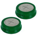 2pcs Button Cell Rechargeable Battery 320mAh NiMH 1.2V Flat Top Cell