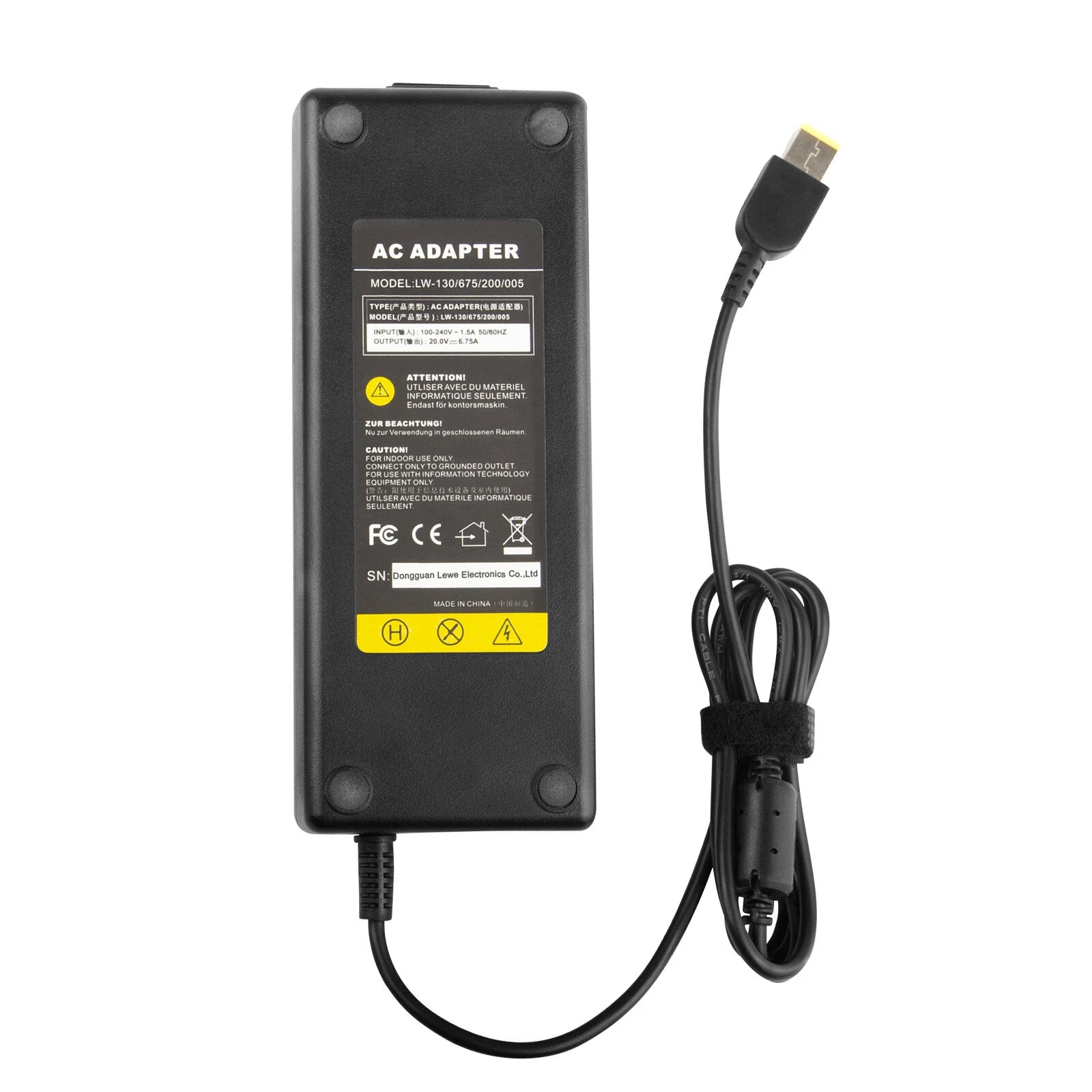 AC Adapter For Lenovo Legion Y520-15IKBM 80YY Laptop 135W Charger Power Cord