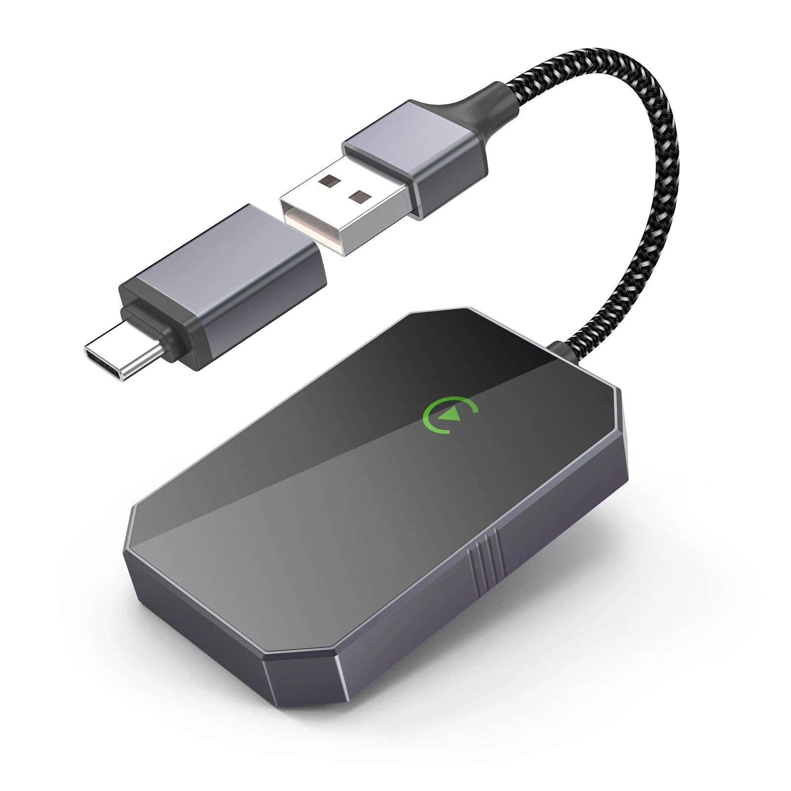 2in1 Wireless Apple CarPlay & Android Auto Adapter USB Plug&Play Fast Connection