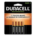 4 Duracell AAA Rechargeable NiMH Batteries (850 mAh, DX2400)