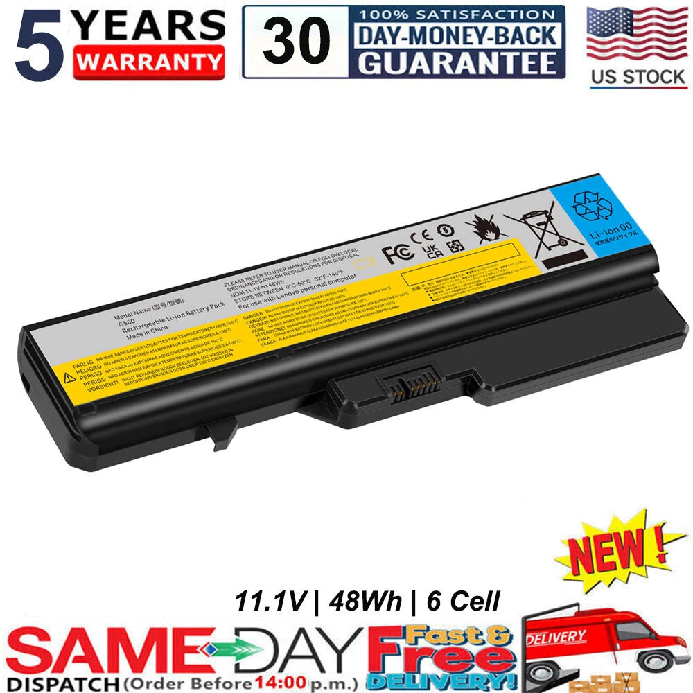 L09M6Y02 Battery for Lenovo G460 G560 B470 B570 V360 V570 G575 IdeaPad Z560 Z565