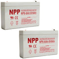 2PC NPP NP6-6Ah 6V 6Ah AGM VRLA General Series Battery