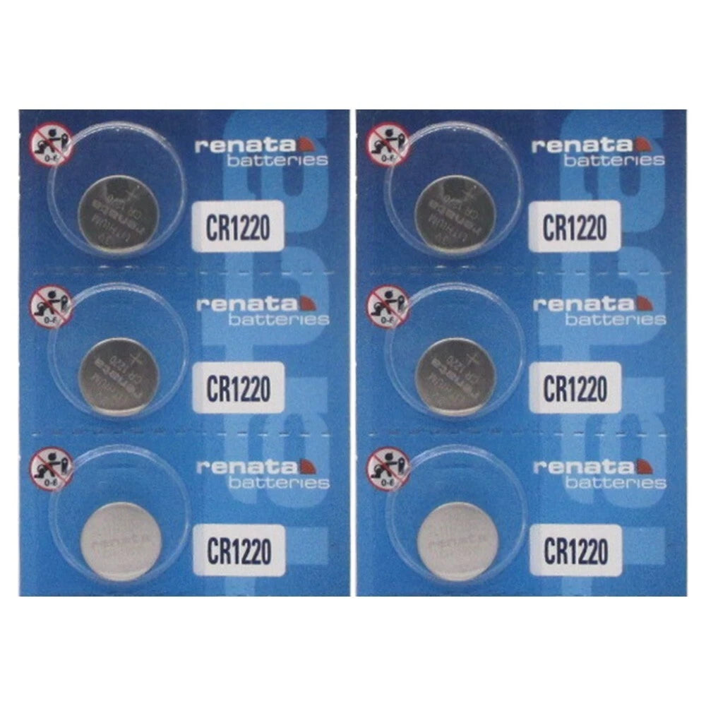 Renata 1220 Battery (CR1220/ DL1220/ E-CR1220/ SB-T13/ L04) Lithium 3v 6 Pcs